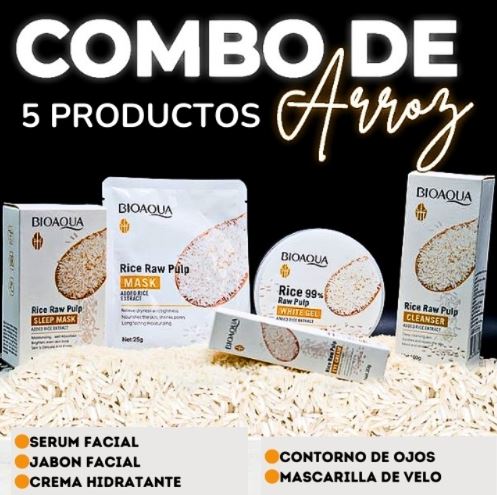 KIT ANTIEDAD Y ACLARADOR  DE ARROZ BIOAQUA