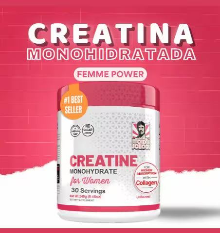 CREATINA MONOHIDRATADA CON COLAGENO, MAS GLUTEOS, MAS PIERNAS, MAS ENERGIA