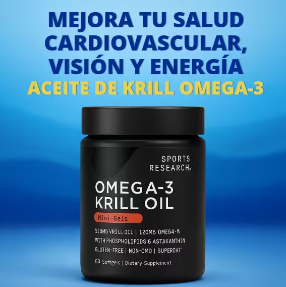 OMEGA A-3 KRILL OIL, CUIDA TU CORAZON Y DILE ADIOS A INFLAMACION Y FATIGA